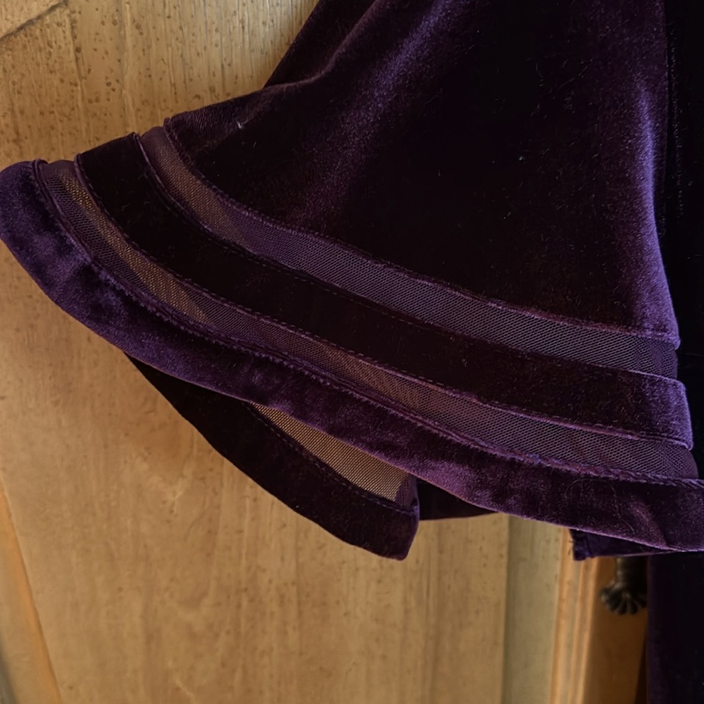 Velvet Flutter Sleeve Sheath Dress - Picture 4 of 4